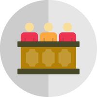 Panel of judges Flat Scale Icon vector