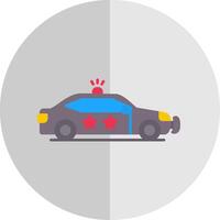 Police Car Flat Scale Icon vector