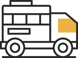 Land Transportation Skined Filled Icon vector
