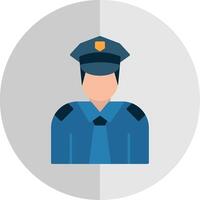 Policeman Flat Scale Icon vector