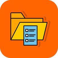 Archive Filled Orange background Icon vector