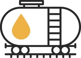 Oil Tank Skined Filled Icon vector