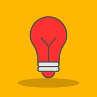 Bulb Filled Shadow Icon vector