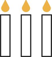 Candle Skined Filled Icon vector