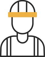 Engineer Skined Filled Icon vector