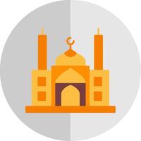 mezquita plano escala icono vector