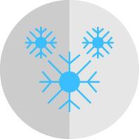 copo de nieve plano escala icono vector