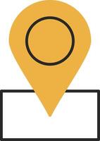 Map Skined Filled Icon vector