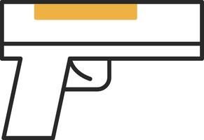 Gun Skined Filled Icon vector