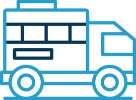 Land Transportation Line Blue Two Color Icon vector