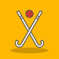 Hockey Filled Shadow Icon vector