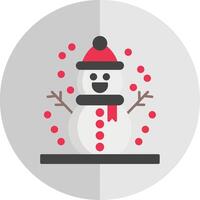 Snowman Flat Scale Icon vector