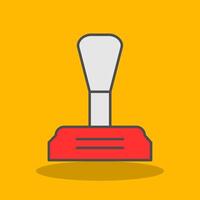 Gear Stick Filled Shadow Icon vector