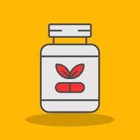 Supplements Filled Shadow Icon vector