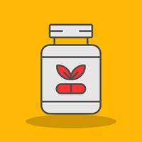 Supplements Filled Shadow Icon vector