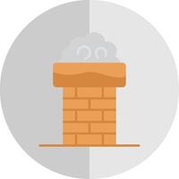 Chimney Top Flat Scale Icon vector