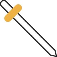 Saber Skined Filled Icon vector