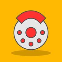 Break Filled Shadow Icon vector
