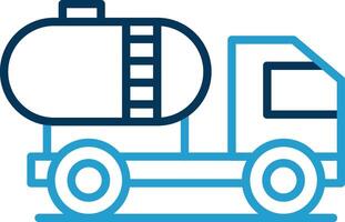 Tanker Line Blue Two Color Icon vector