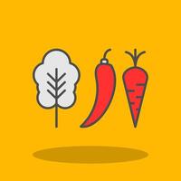 vegetales lleno sombra icono vector