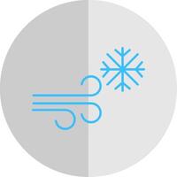 tormenta de nieve plano escala icono vector