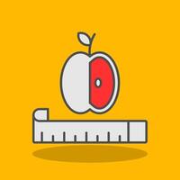 Diet Filled Shadow Icon vector