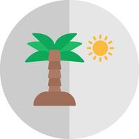 palma árbol plano escala icono vector