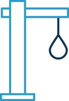 Gallows Line Blue Two Color Icon vector