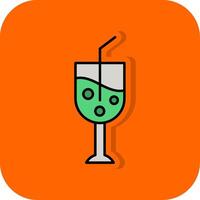 Goblet Filled Orange background Icon vector