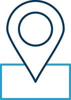 Map Line Blue Two Color Icon vector