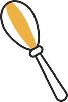 Whisk Skined Filled Icon vector