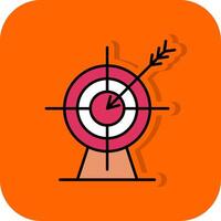 Archery Filled Orange background Icon vector