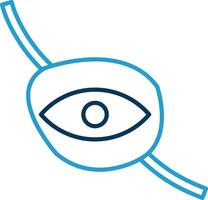 Eyepatch Line Blue Two Color Icon vector