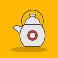 Kettle Filled Shadow Icon vector