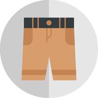 pantalones cortos plano escala icono vector