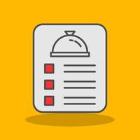 Menu Filled Shadow Icon vector
