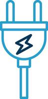 Plug Line Blue Two Color Icon vector