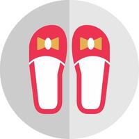 Slippers Flat Scale Icon vector