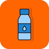 Bottle Filled Orange background Icon vector