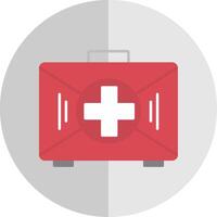 First Aid Kit Flat Scale Icon vector