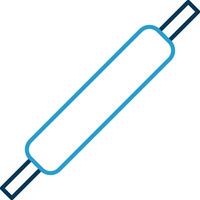 Rolling Pins Line Blue Two Color Icon vector