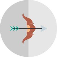 Bow And Arrow Flat Scale Icon vector