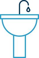 Sink Line Blue Two Color Icon vector