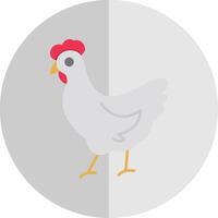 pollo plano escala icono vector