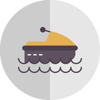 Jet Ski Flat Scale Icon vector