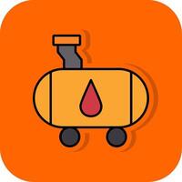 Tank Filled Orange background Icon vector