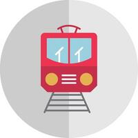 tren plano escala icono vector