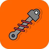 Shock Absorber Filled Orange background Icon vector