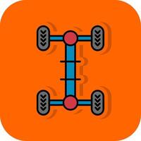 Chassis Filled Orange background Icon vector