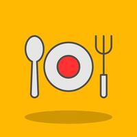 Cutlery Filled Shadow Icon vector